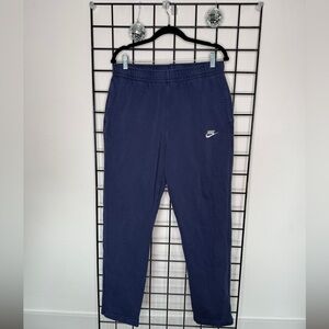 Nike, Men's Navy Fleece Pants, Elastic waist, Side/back pockets, Sz Tall Large